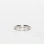 Anello Trilogy In Oro Bianco 18 kt e Diamanti