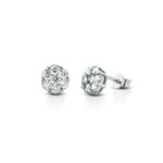 Orecchini in oro bianco 18kt e diamanti